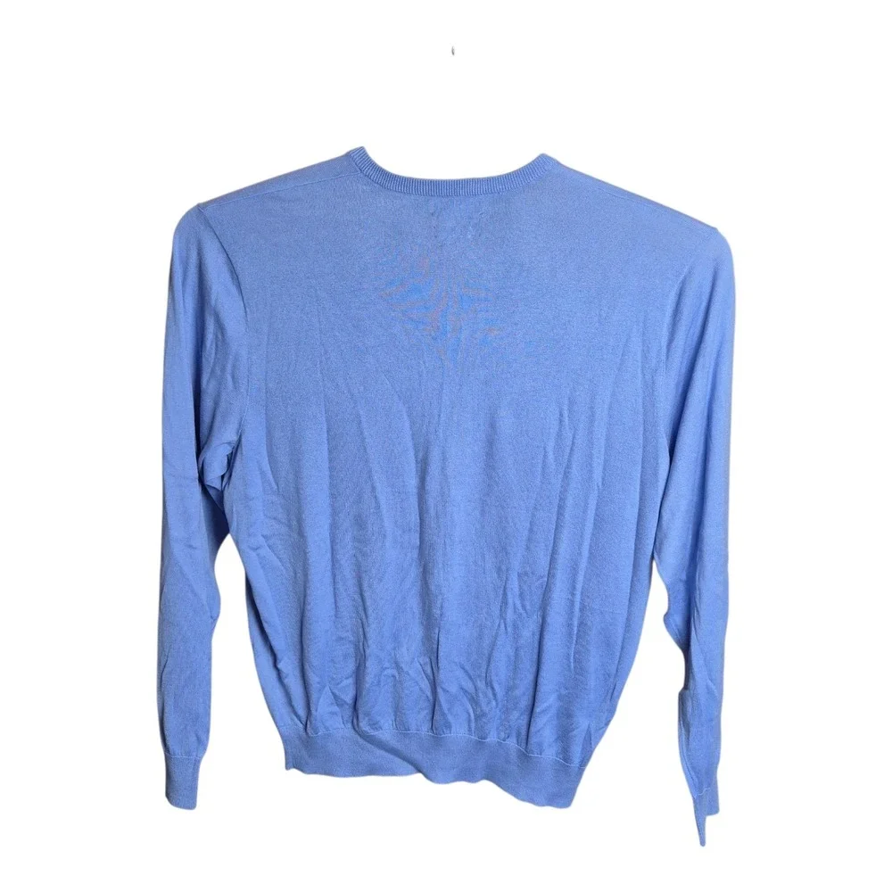 Polo Golf Ralph Lauren‎ V-Neck Sweater 100% Pima Cotton Blue Pullover Men's XL